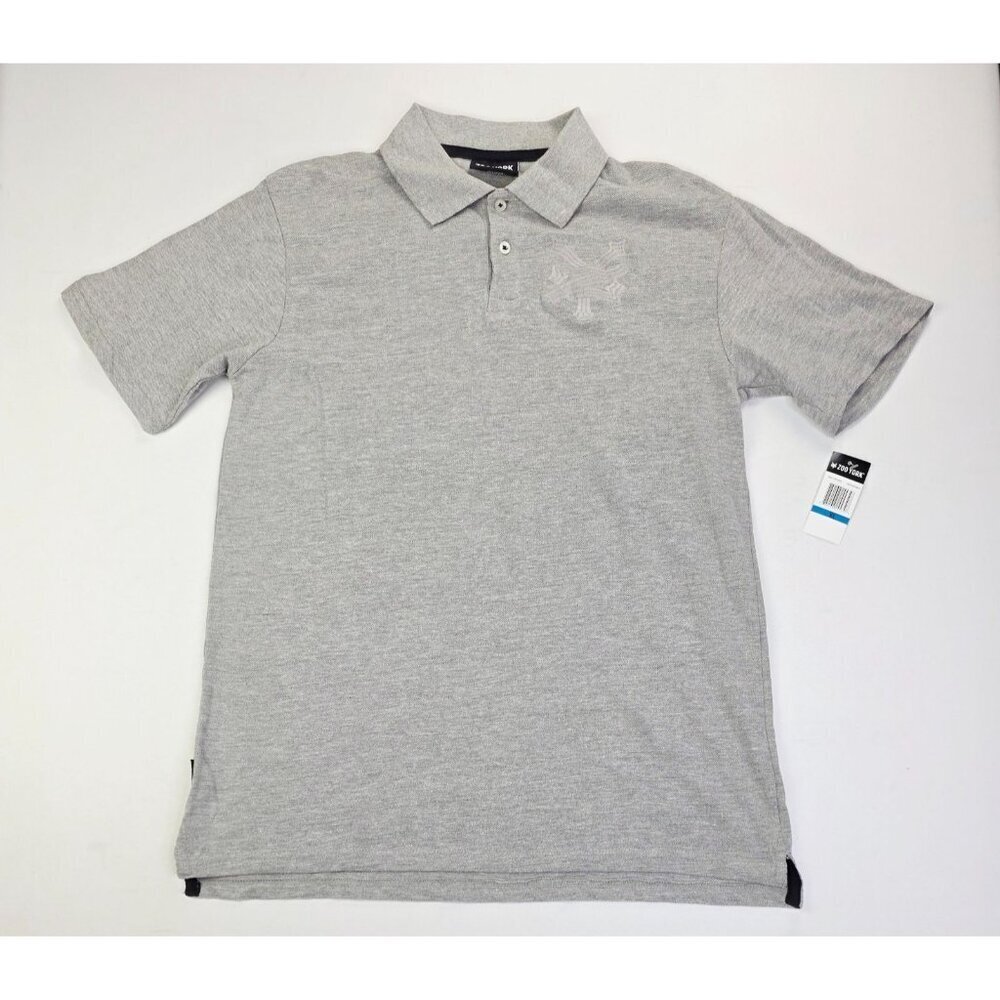 Zoo York Size Large Mens Gray Embroidered Cheast Logo Short Sleeve Polo NWT